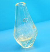 ZBS Bohemian Glas Vase ,gelb | Bubbles - Bubbleglas | Vintage 60er Jahre Glasvase