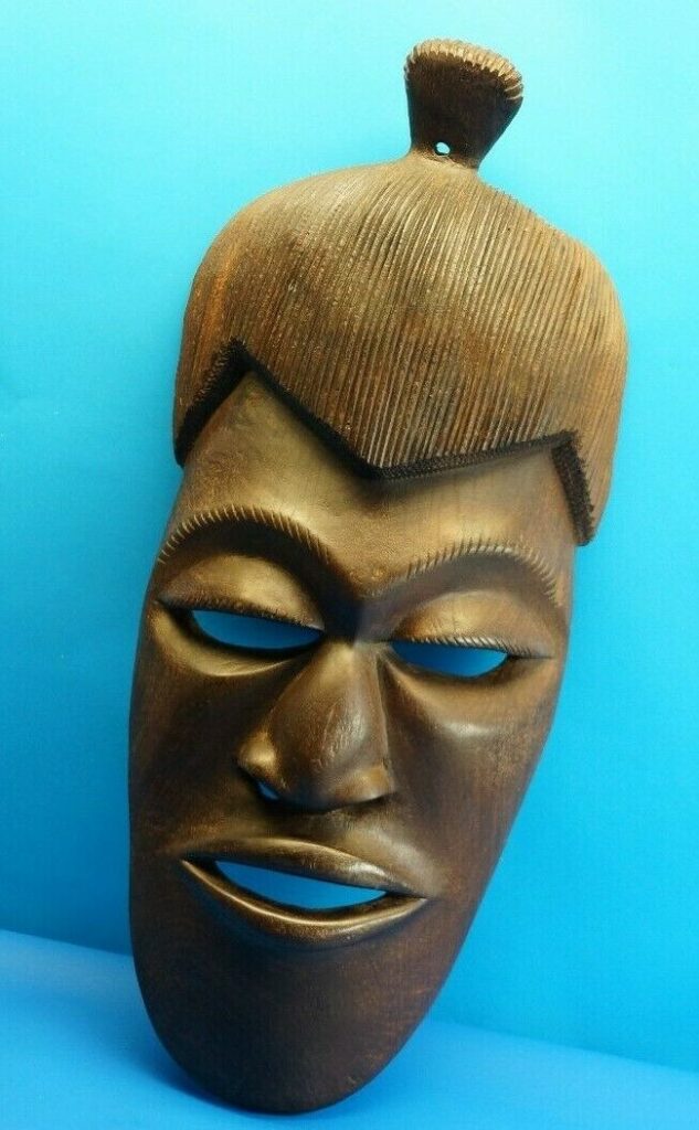 Afrika Maske | 58 cm Edelholz Wandmaske | Edelholz – Volkskunst Handarbeit