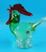 Alte Murano Glas Vogelfigur / Hahn Gockel