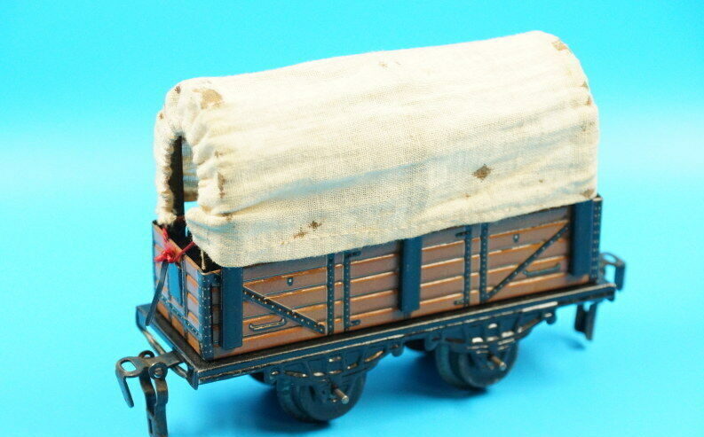 Kraus Fandor - Josef Kraus Nürnberg | Spur 0 Rungenwagen mit Abdeckung | Güterwagen Kraus Fandor - Josef Kraus Nürnberg | Spur 0 Rungenwagen mit Abdeckung | Güterwagen