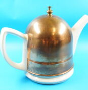 Art Deco 1 Liter Kanne | Kaffeekanne mit Kupfer Wärmehaube