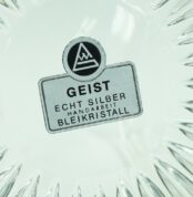 Bleikristall Schale mit 800er Silber Montur Wilhelm Geist Hanau am Main