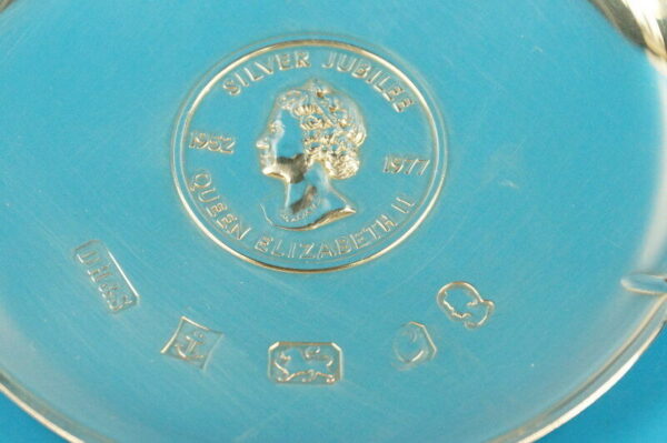 DH&S Sterling Silber / Silberteller " Zum Jubiläum von Queen Elizabeth II