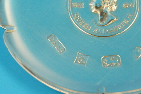 DH&S Sterling Silber / Silberteller " Zum Jubiläum von Queen Elizabeth