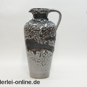 Keramik Fat Lava Vase | Henkelvase - Handgedreht | Vintage German Pottery