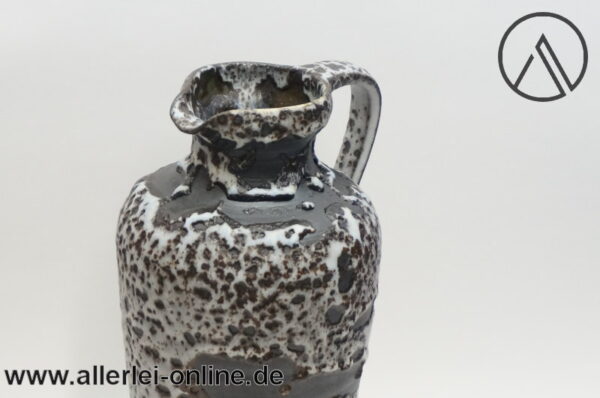 Keramik Fat Lava Vase | Henkelvase - Handgedreht | Vintage German Pottery 1
