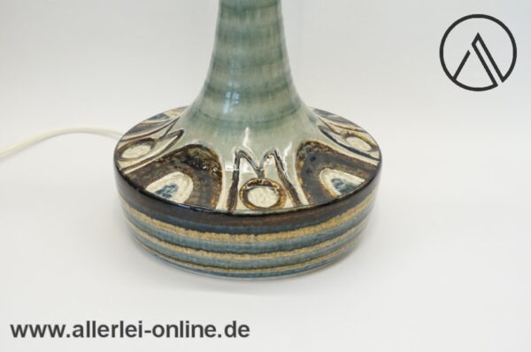 Soholm Bornholmsk Stentoj Dänemark | Keramik Tischlampe | Tischleuchte | Vintage 60er