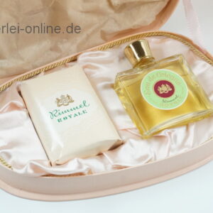 Vintage Rimmel Paris Eau de Cologne Royale Flakon / Seife Geschenk-Set