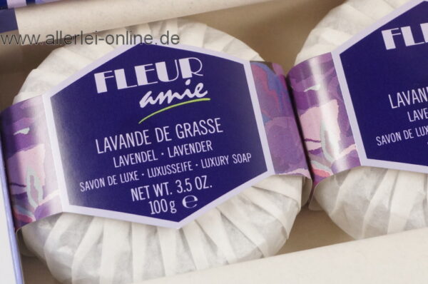3 x 100g FLEUR amie Lavande De Grasse Seife - Savon de Luxe Soap OVP