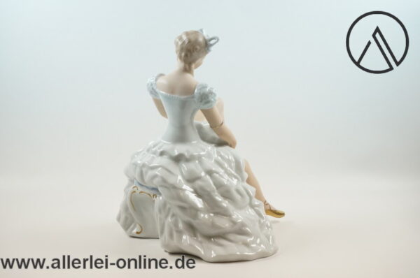 Wallendorf Porzellanfigur | sitzende Tänzerin | Ballerina | Thüringen Porzellan 2