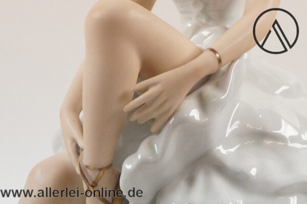 Wallendorf Porzellanfigur | sitzende Tänzerin | Ballerina | Thüringen Porzellan 6