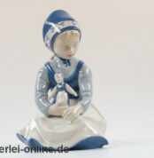 Wagner & Apel 1877 GDR Porzellan | Mädchen mit Puppe | Lippelsdorf Thüringen Porzellanfigur