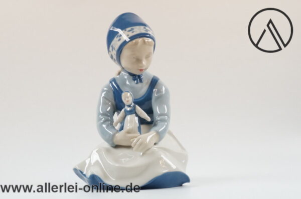 Wagner & Apel 1877 GDR Porzellan | Mädchen mit Puppe | Lippelsdorf Thüringen Porzellanfigur