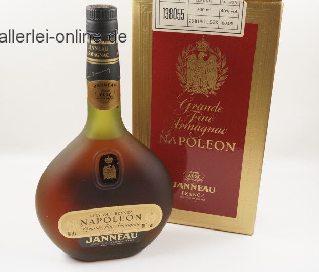 Vintage 70-80s Very old Brandy JANNEAU NAPOLEON GRANDE FINE ARMAGNAC - Boxed