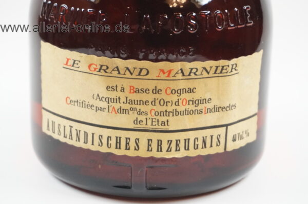 Alter Grand Marnier Liqvor - Liqueur Triple Orange 40% - 70cl. (ohne EAN Code)-5