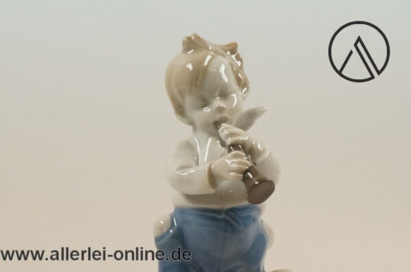 Gräfenthal GDR Porzellan | Musizierender Junge mit Lamm | Thüringen Porzellanfiguren