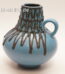 W. Fohr Keramik Fat Lava Vase 411-16 | Henkelvase ,dunkel Türkis | Vintage German Pottery