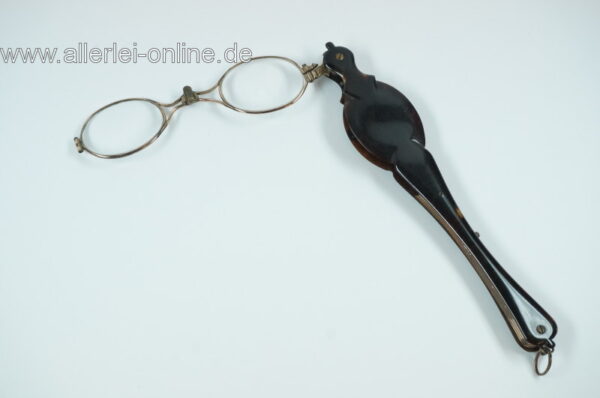 Antike Lorgnon Stielbrille - Lesehilfe | Art Deco Klappbrille | Jugendstil Brille