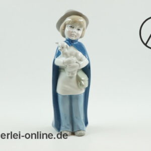 Wagner & Apel 1877 GDR Porzellan | Hirte mit Lamm im Arm | Lippelsdorf Thüringen Porzellanfigur