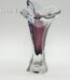 Glas Vase - Zipfelvase | 20 cm | Violett - Lila | Vintage Glasvase ,wohl Murano Italien