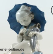 Gräfenthal GDR Porzellan | schlafendes Mädchen unter Regenschirm | Thüringen Porzellanfiguren