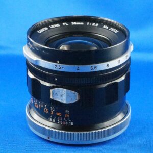 Canon Lens FL 35mm 1:2.5 Objektiv - (No. 29536) Made in Japan front