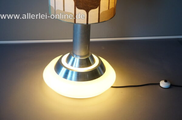 Große Doria Lampe | Stehlampe mit beleuchtbarem Glasfuß | Vintage 60 Jahre