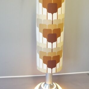 Große Doria Lampe | Stehlampe mit beleuchtbarem Glasfuß | Vintage 60-70er Jahre