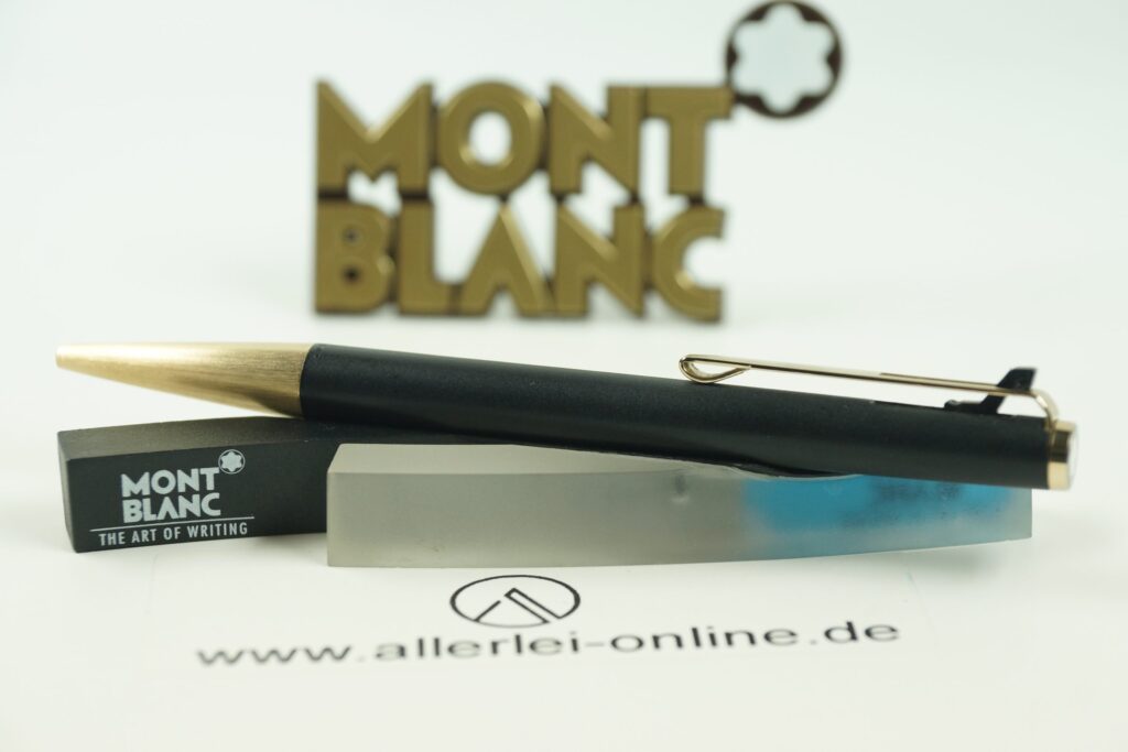 Montblanc Ballpix No. 784 | Clipmechanik Hebel Kugelschreiber | Lever Ballpoint Pen | schwarz/gold