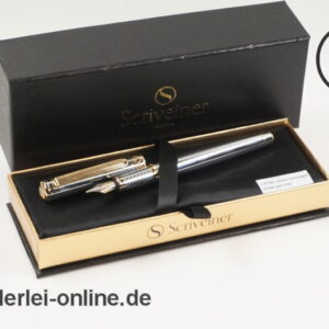 Scriveiner Füller | Füllfederhalter ,silber mit Kolbenkonverter | Fountain Pen in OVP