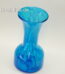 Glas Vase | Blumenvase | weiß/hellblau | 24 cm | Vintage 60-70er Jahre