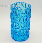 Glas Vase | Blumenvase | Blau | 19 cm | Vintage 60-70er Jahre