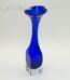 Glas Vase | Blumenvase massives Glas | Blau - 29,5 cm | Vintage Solifleur Glasvase