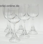 6 Stück | Rosenthal Clairon Studio Linie | Gläser - Weingläser | Hohlfuß Kristallglas 18 cm