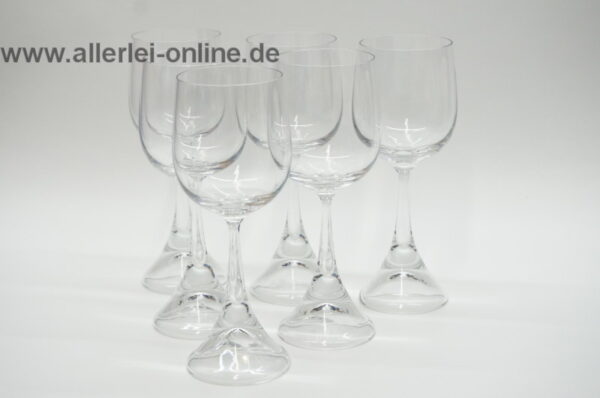 6 Stück | Rosenthal Clairon Studio Linie | Gläser - Weingläser | Hohlfuß Kristallglas 18 cm