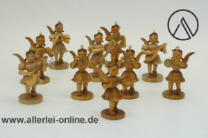 Erzgebirge Engel Figuren | Blank Grünhainichen Faltenrockengel | Engel - Kurzrockengel mit Glockenrock