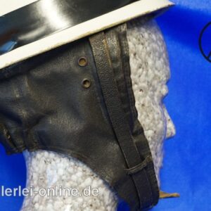 VEB perfekt Helm | Sturzhelm Gr.57 | DDR Halbschale mit Nackenschutz aus Leder