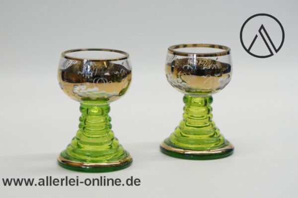 5 Stück Römer / Weinrömer | XXL Weinrömer Glas | Andenkengläser mit Traubendekor 2