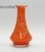 Glas Vase | Bunt - weiß/orange | Blumenvase 19 cm | Vintage 60-70er Jahre