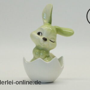Goebel Porzellan Hase | Osterhase in Eierschale | Vintage Porzellanfigur