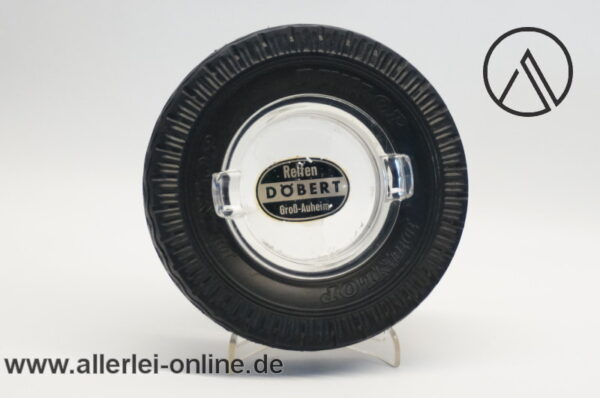 Glas Reifen-Aschenbecher | DUNLOP Reifen | Vintage Ashtray
