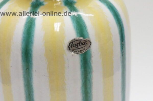 Jasba Keramik Vase 566-25 | Blumenvase - grün,gelb und weiß | Vintage 50s German Pottery 1