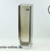 Gralglas Vase | Rauchglas ,braun | Vintage 60-70er Jahre Gral-Glas | 26 cm