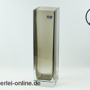 Gralglas Vase | Rauchglas ,braun | Vintage 60-70er Jahre Gral-Glas | 26 cm