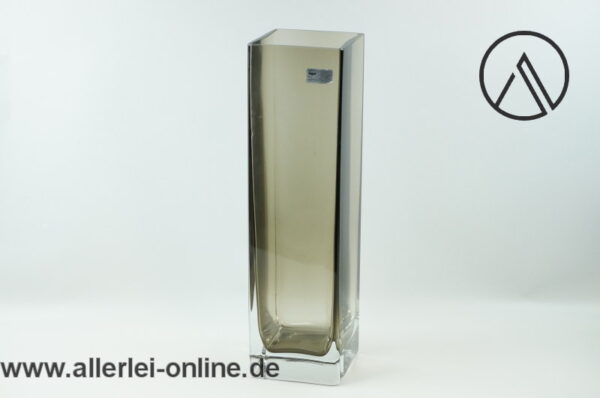 Gralglas Vase | Rauchglas ,braun | Vintage 60-70er Jahre Gral-Glas | 26 cm
