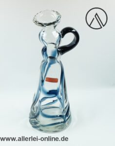 Freiherr von Poschinger Glas Vase | Blumenvase Mundgeblasen | klar-blau | 31 cm