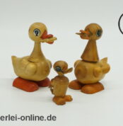 Erzgebirge Enten | Entenfamilie | Vintage 60er Jahre Erzgebirge Holzkunst