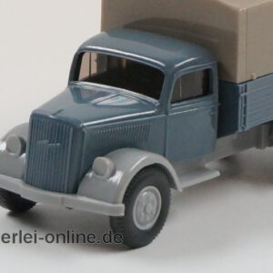 Wiking H0 Modell | Opel Blitz 3350 | Pritschenwagen mit Plane | 1:87 Pritsche