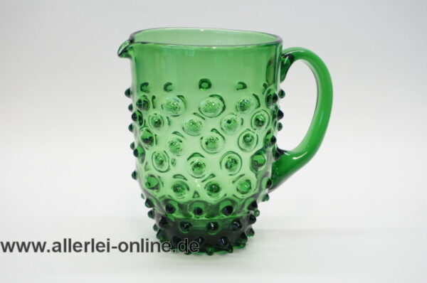 Vintage Glaskrug Noppenkrug | Glas Warzenkrug Karaffe | Noppenglas | 16 cm