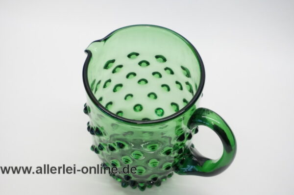 Vintage Glaskrug Noppenkrug | Glas Warzenkrug Karaffe | Noppenglas | 16 H